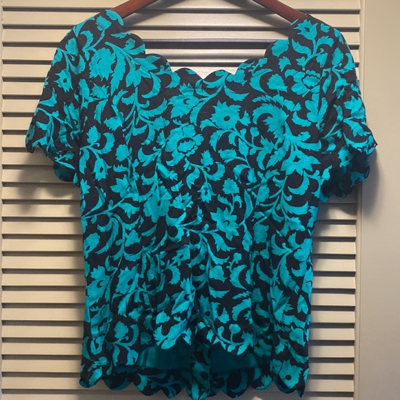 NWT Green and Black Maeve Blouse - Picture 4 of 4